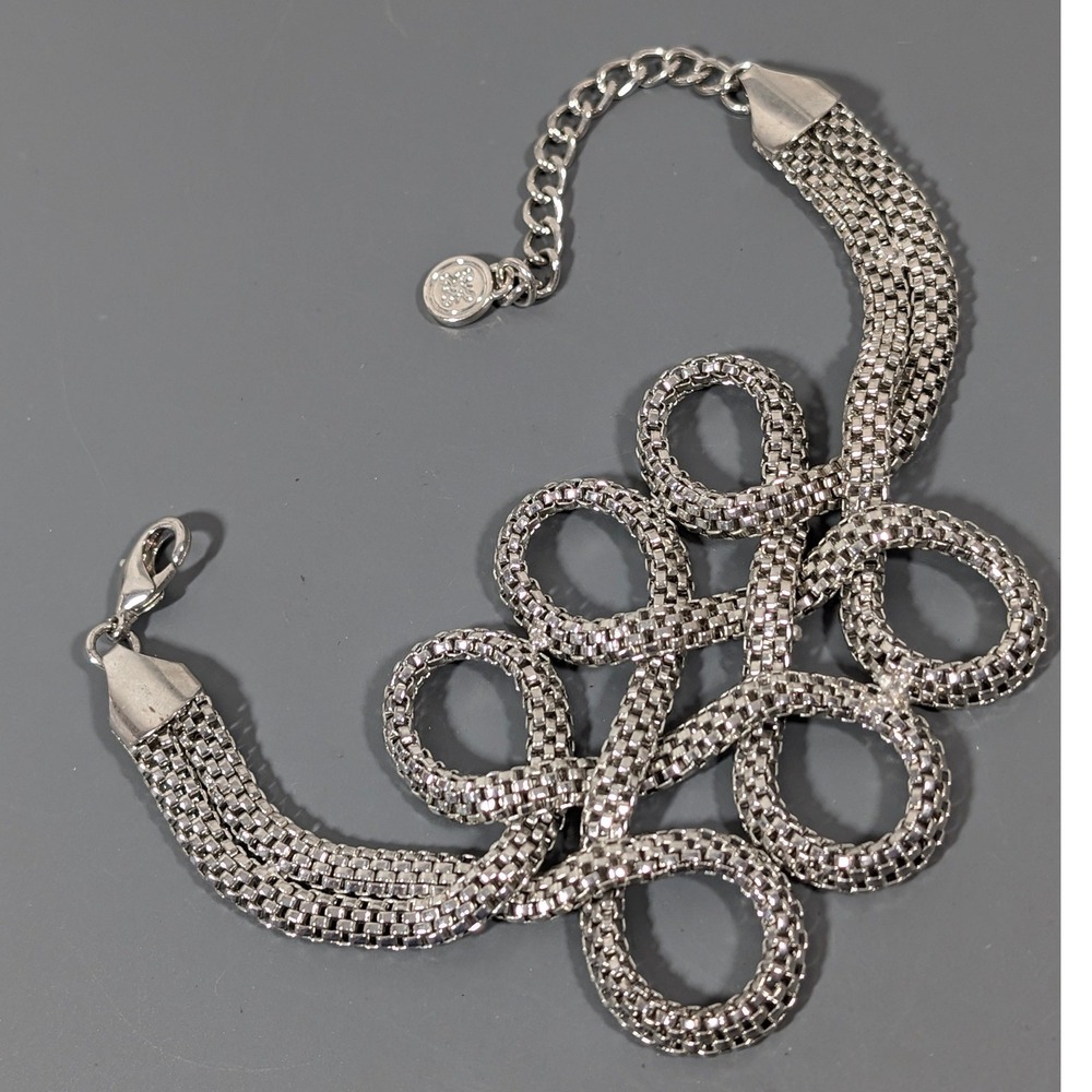 Simply Vera Vera Wang Silver Tone Bracelet Adjustable 8.5-10.5"